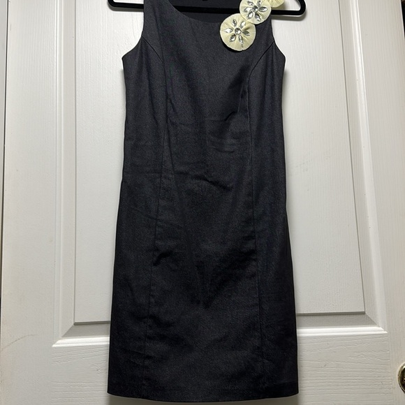 HELENE BLAKE Charcoal Embellished Dress Sz 8 - Picture 2 of 7